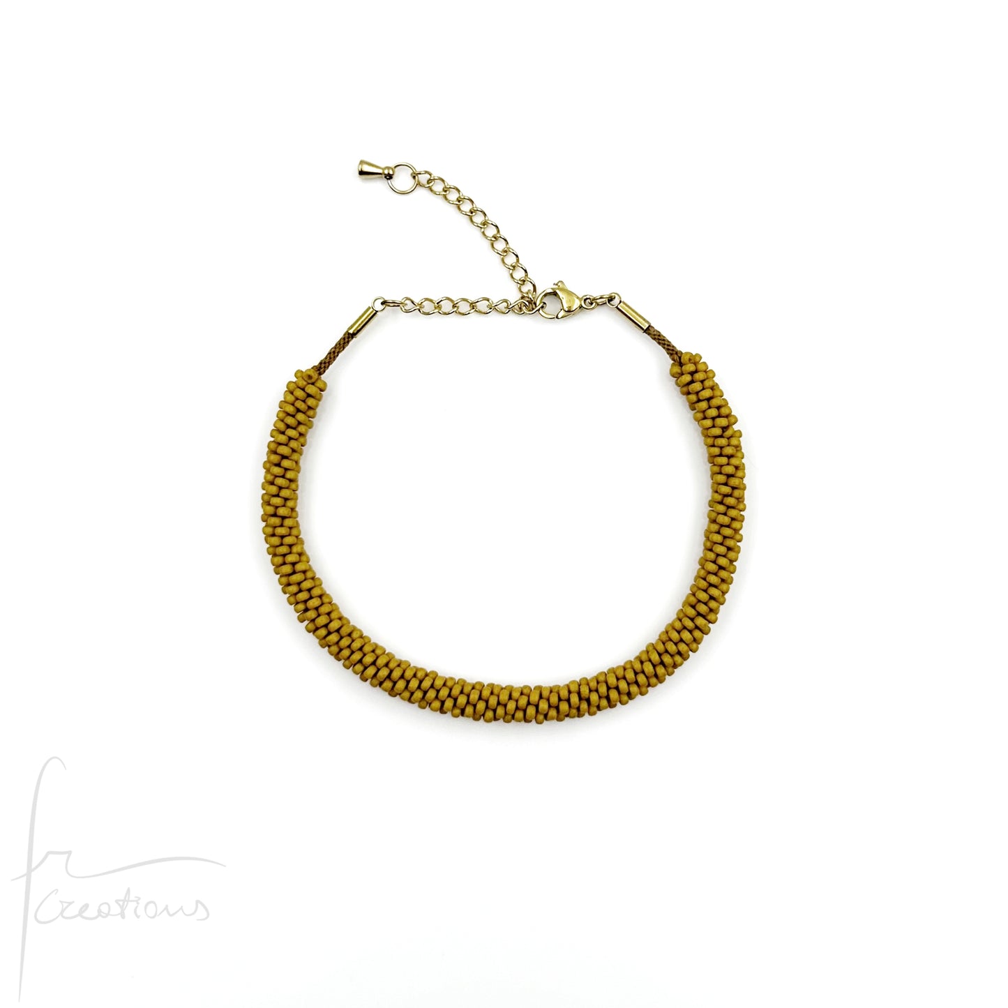 Bracciale Snake artigianale intrecciato a mano con perline