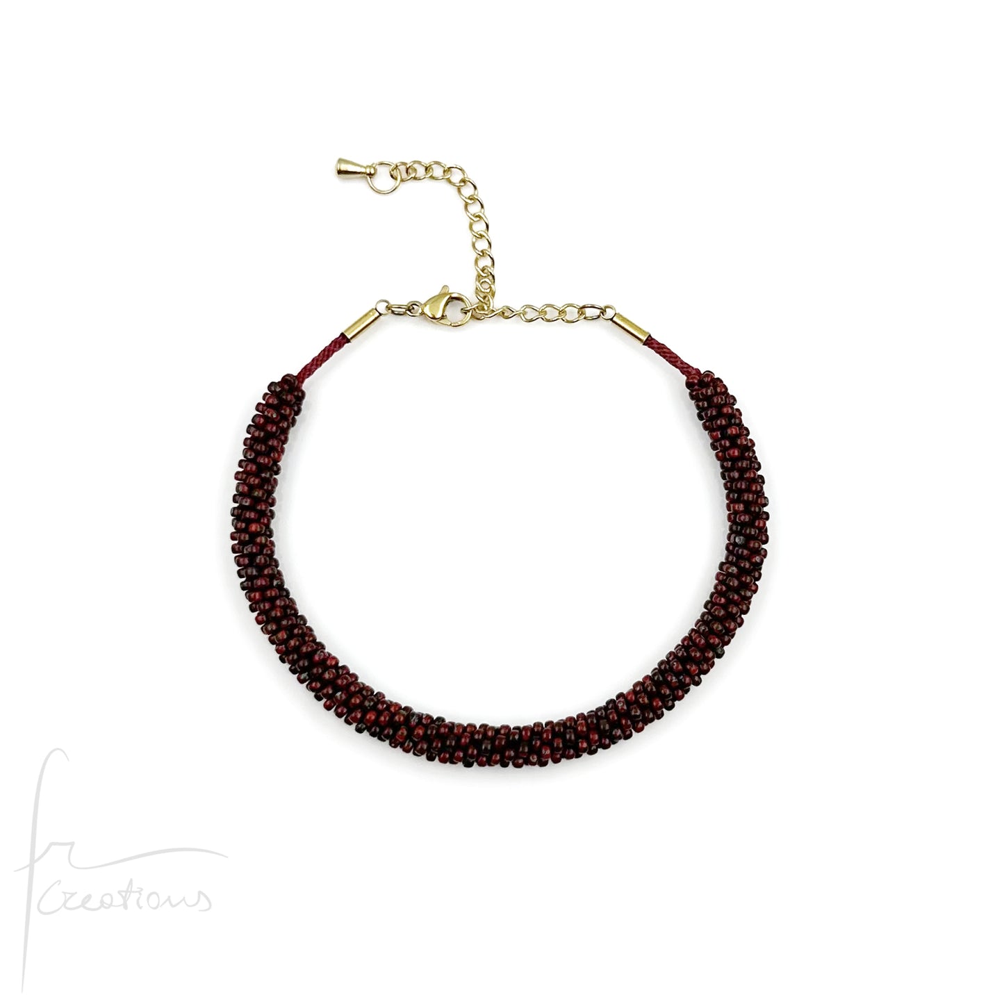 Bracciale Snake artigianale intrecciato a mano con perline