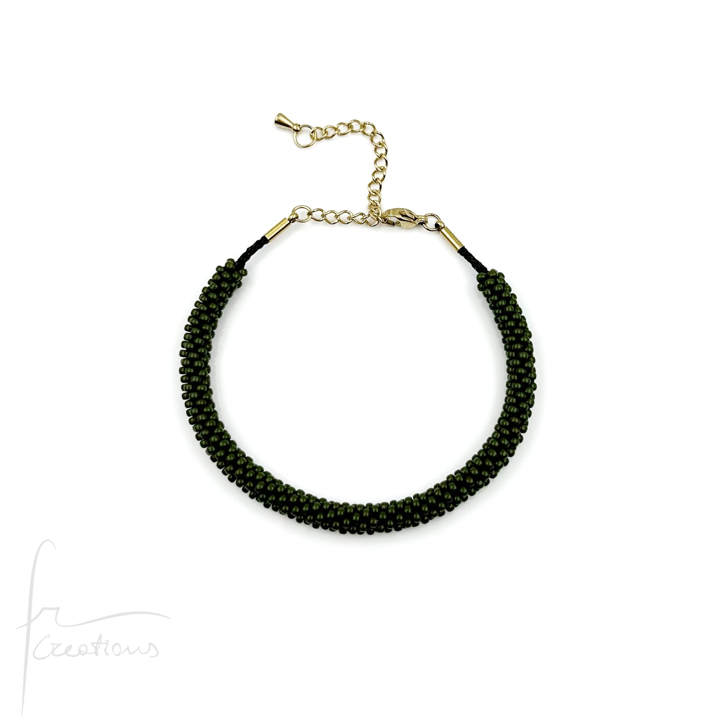 Bracciale Snake artigianale intrecciato a mano con perline