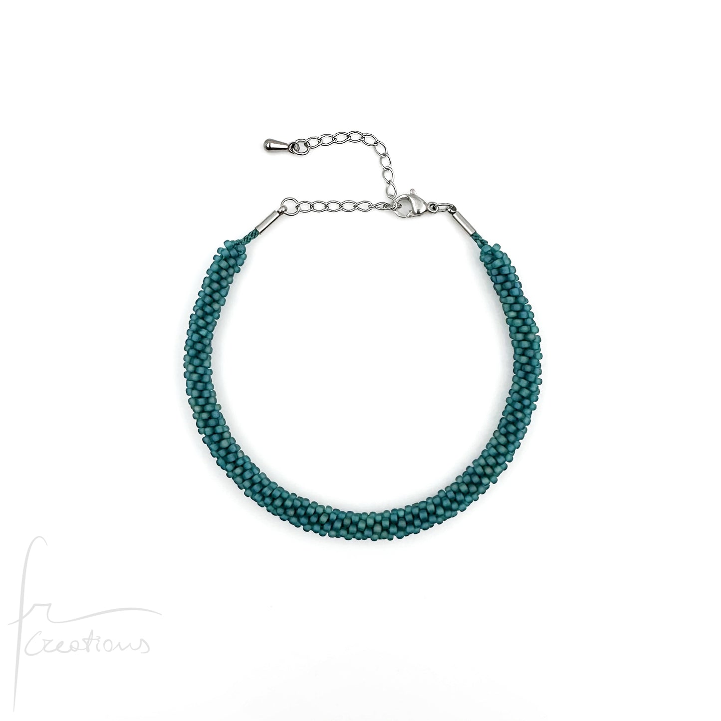 Bracciale Snake artigianale intrecciato a mano con perline