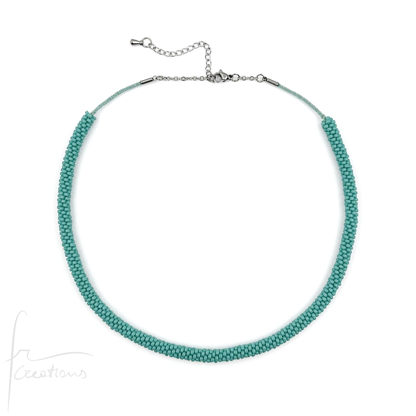 Girocollo Snake artigianale intrecciato a mano con perline