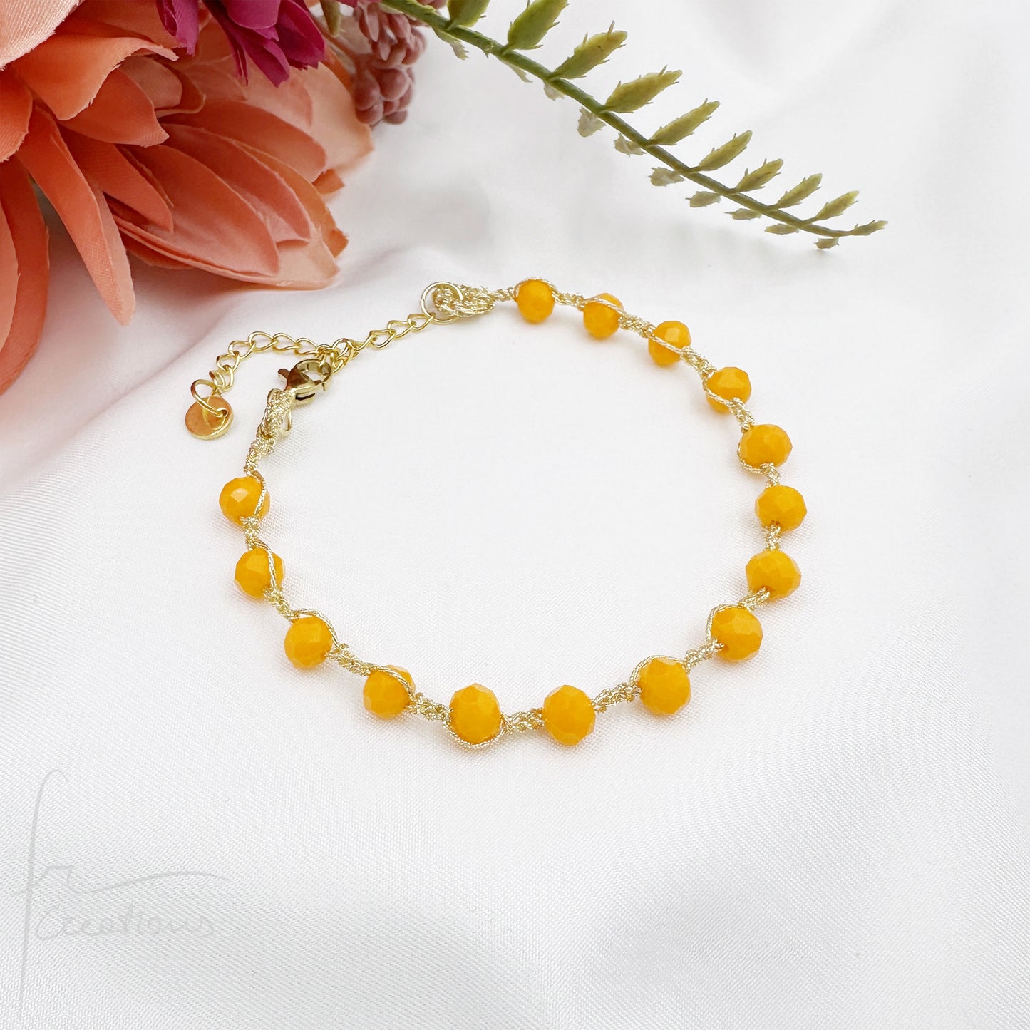 Bracciale uncinetto e cristalli Febe