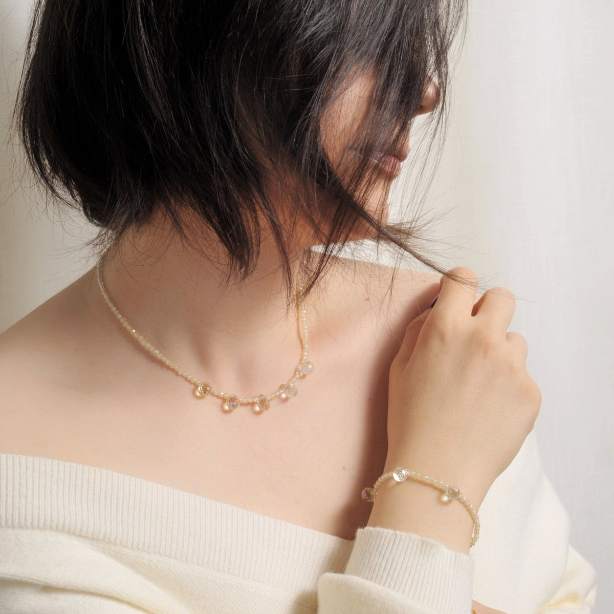 Bracciale Dew con cubic zirconia e cristalli di Swarovski