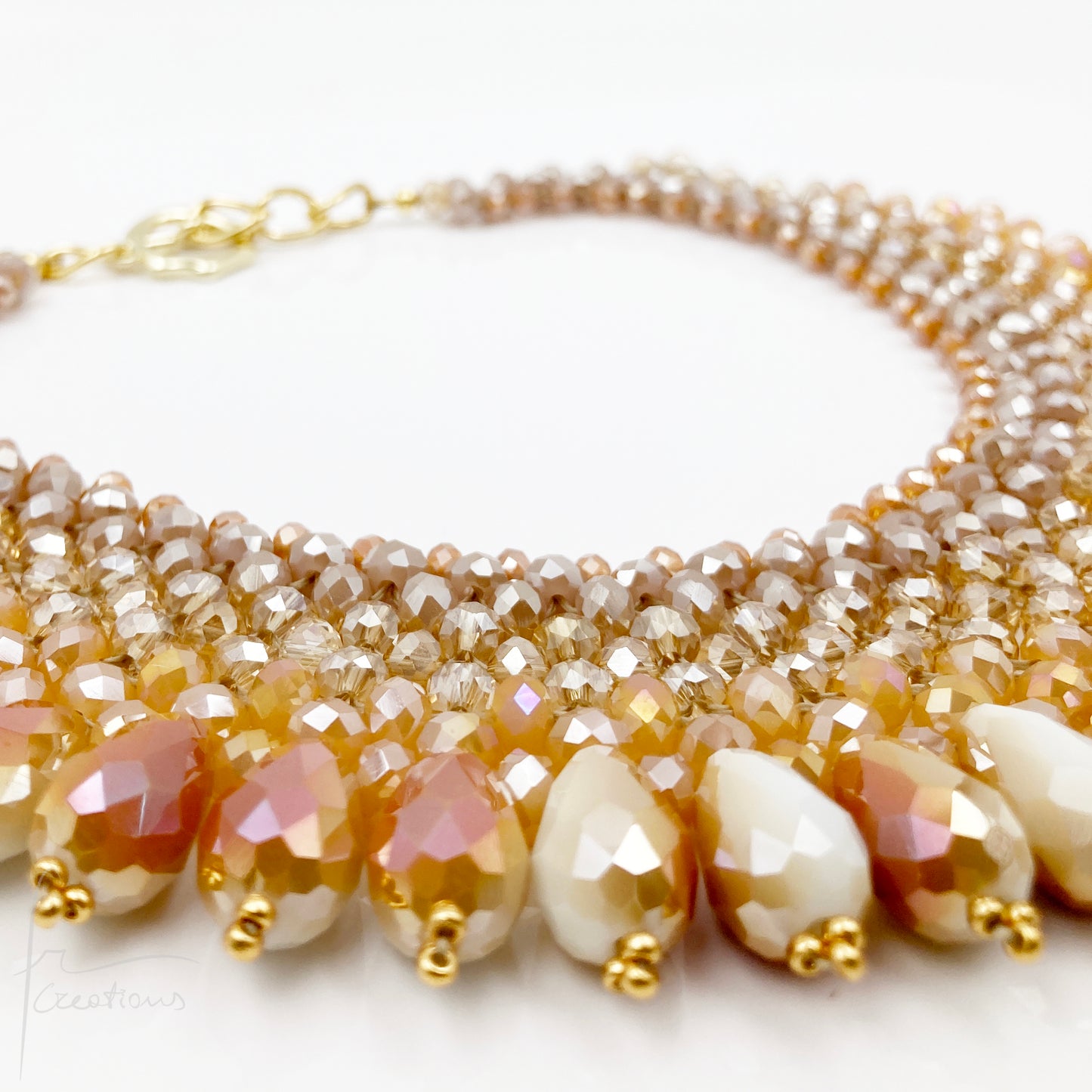 Collana Alexandra (pezzo unico) Ambrata e Beige- effeerrecreations