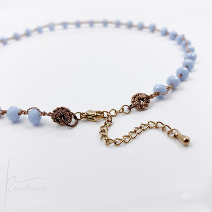 Girocollo uncinetto e cristalli Febe