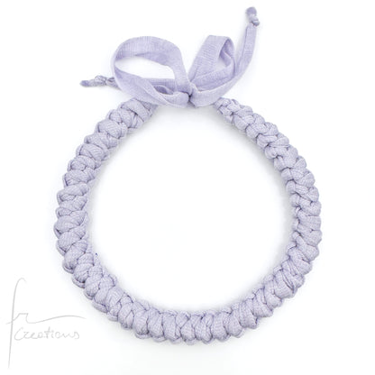 Collana girocollo tubolare all'uncinetto in cotone lavabile