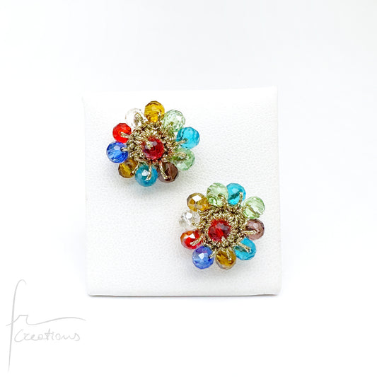 Orecchini da Lobo all'uncinetto con mini cristalli Blumen