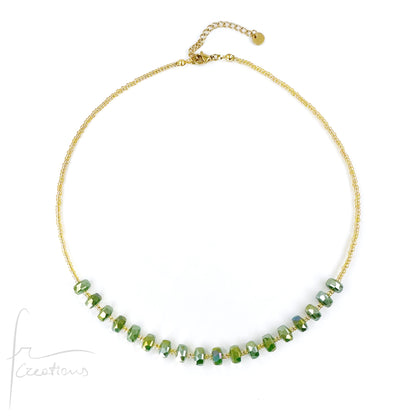 Collana girocollo Woods perline e cristalli