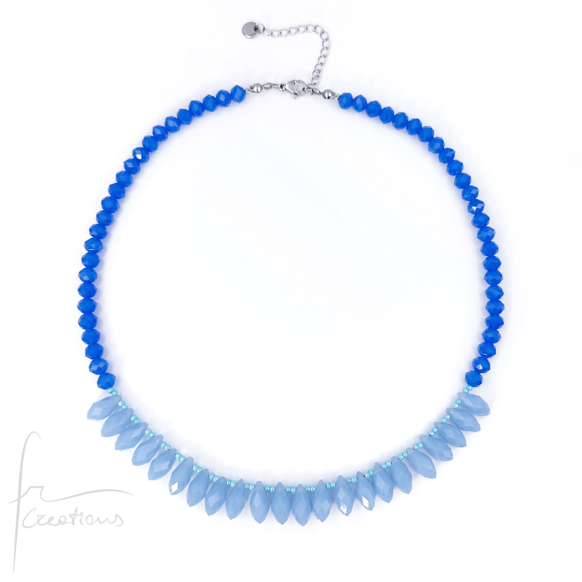 Collana girocollo Azure Drop perline e cristalli