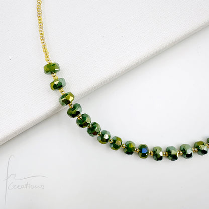 Collana girocollo Woods perline e cristalli