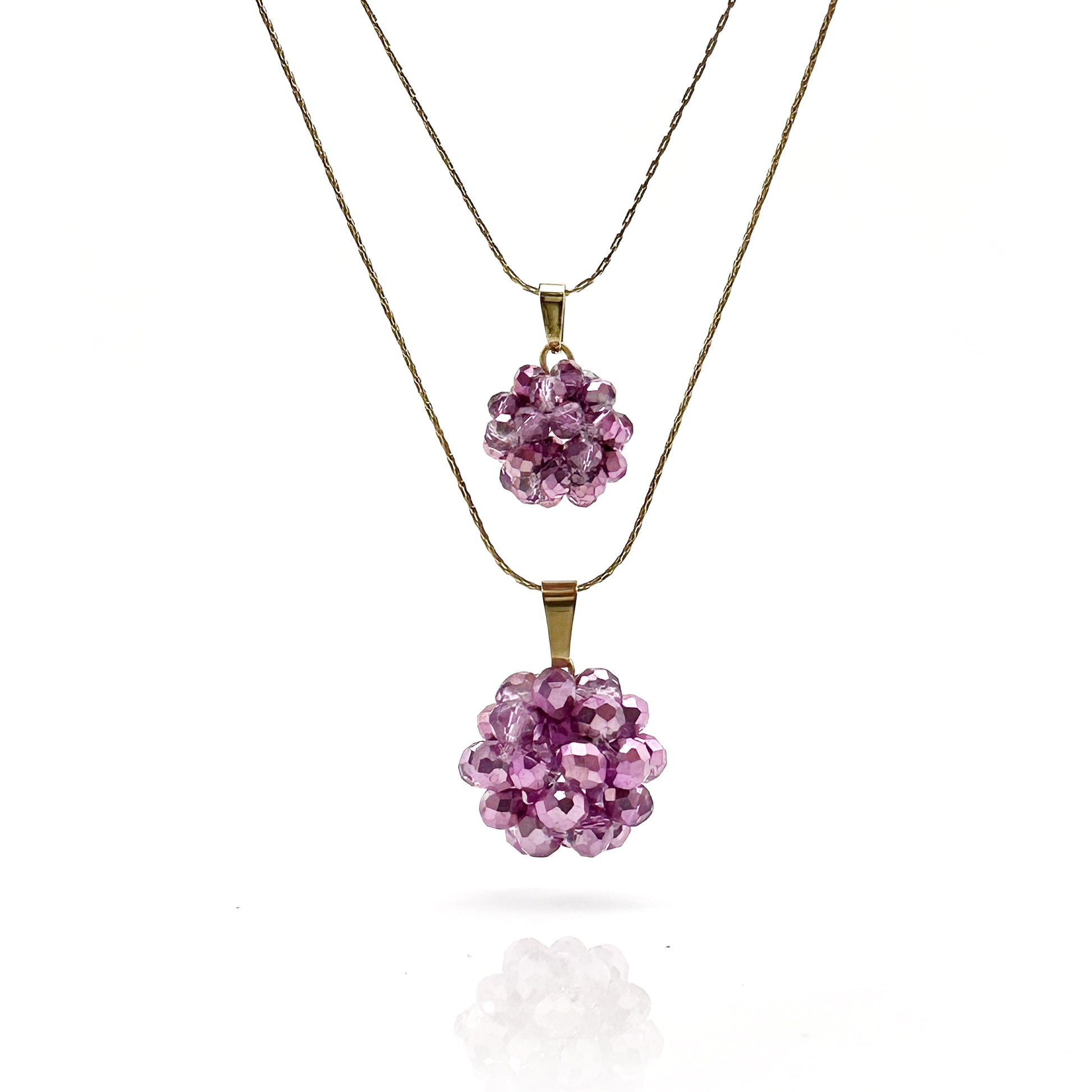Collana girocollo Mini e Bold Estel con cristalli cuciti in tessitura