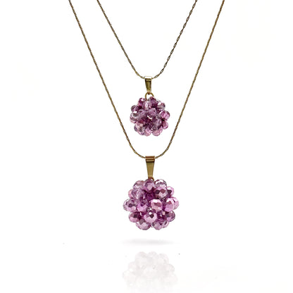 Collana girocollo Mini e Bold Estel con cristalli cuciti in tessitura