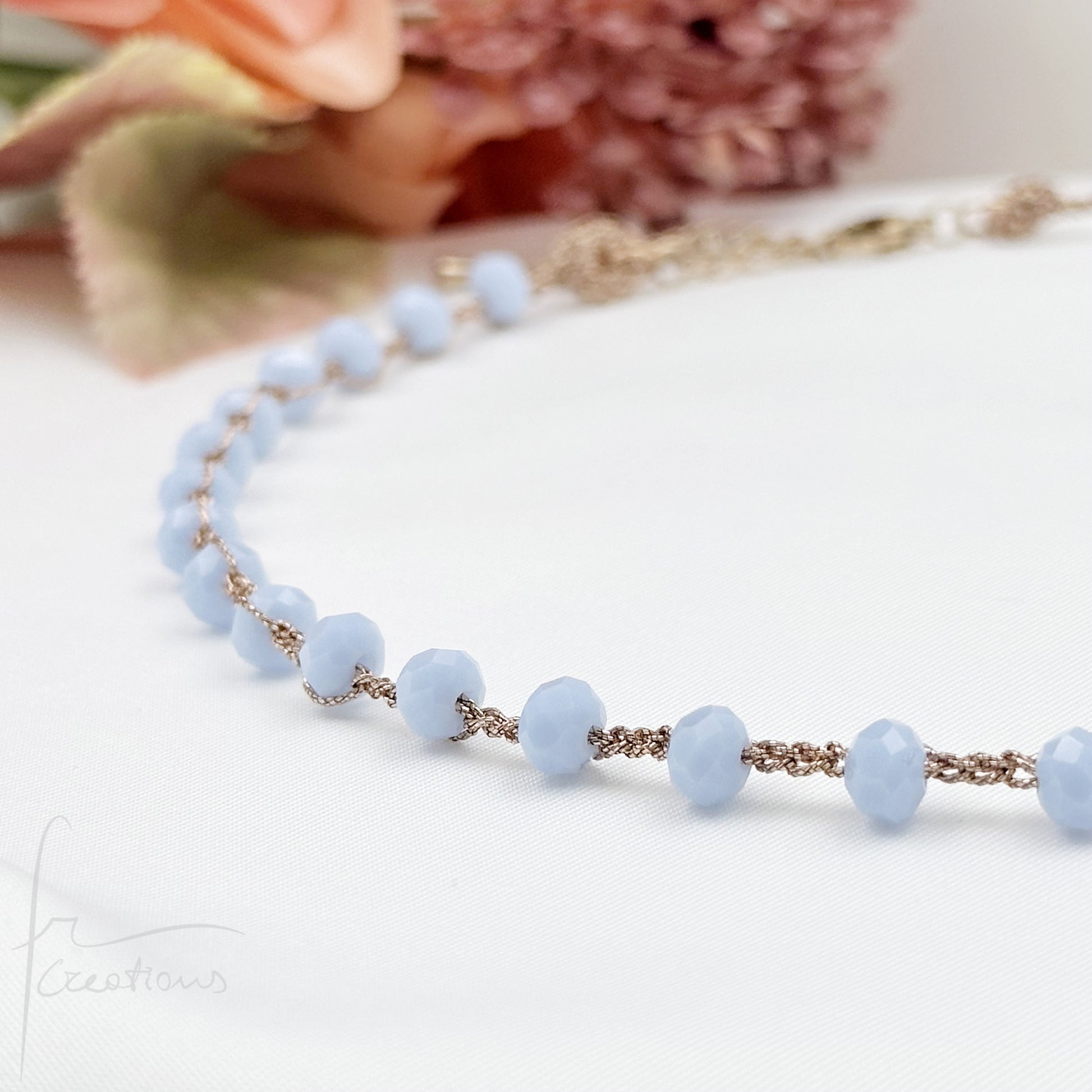 Girocollo uncinetto e cristalli Febe