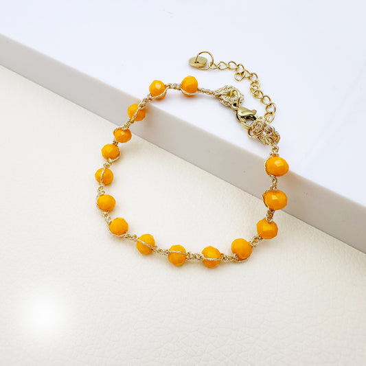 Bracciale uncinetto e cristalli Febe
