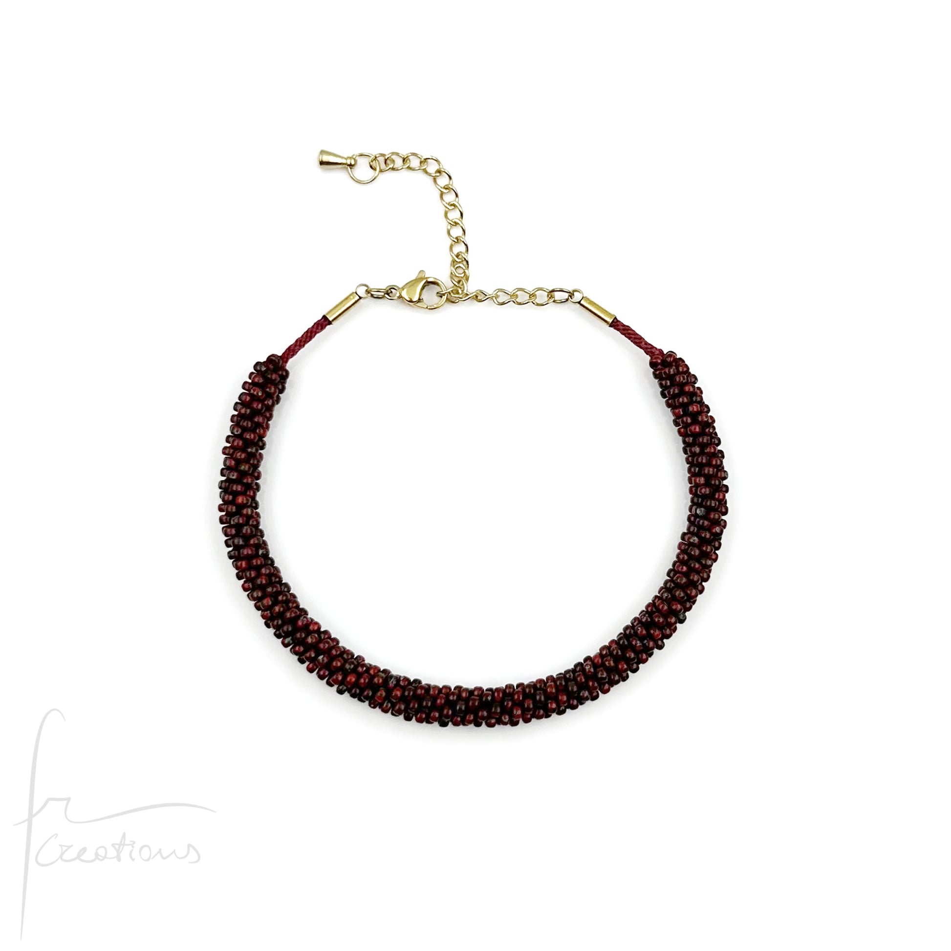 Bracciale Snake artigianale intrecciato a mano con perline