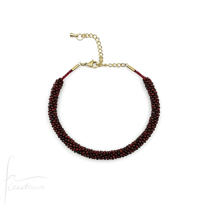 Bracciale Snake artigianale intrecciato a mano con perline