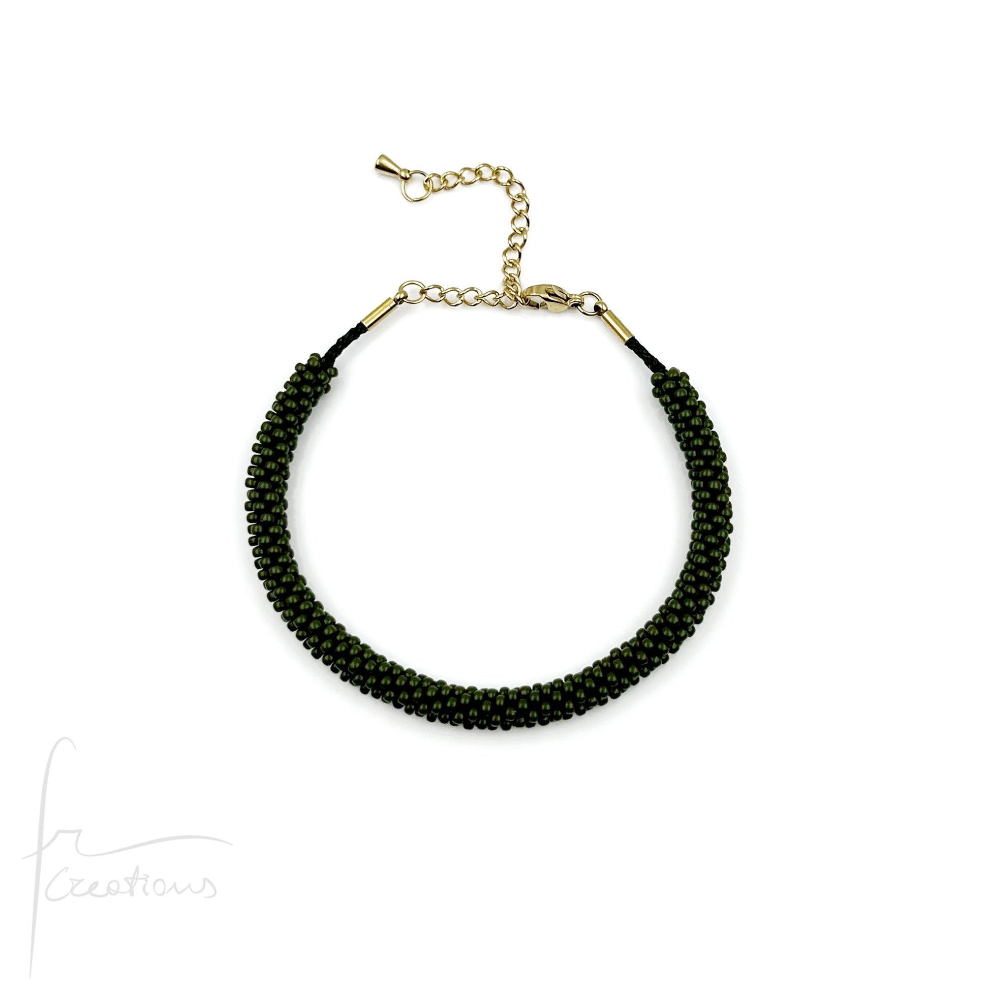 Bracciale Snake artigianale intrecciato a mano con perline