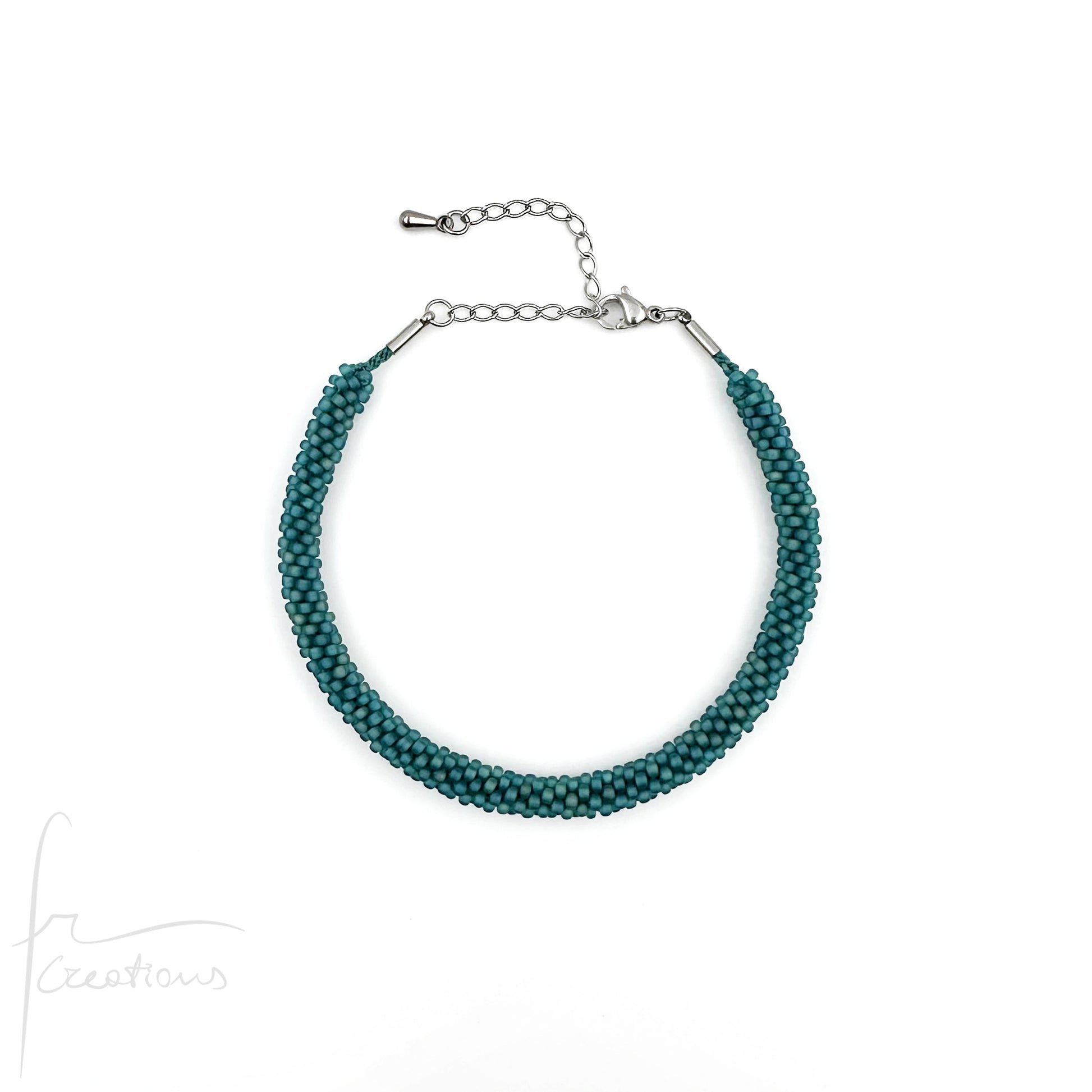 Bracciale Snake artigianale intrecciato a mano con perline