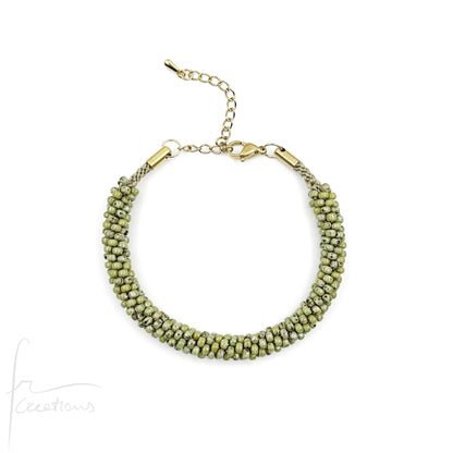 Bracciale Snake Maxi artigianale intrecciato a mano con perline