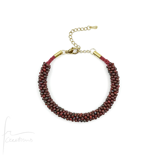 Bracciale Snake Maxi artigianale intrecciato a mano con perline