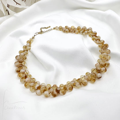 Collana Alexandra Medium in tessitura Con Quarzo Citrino