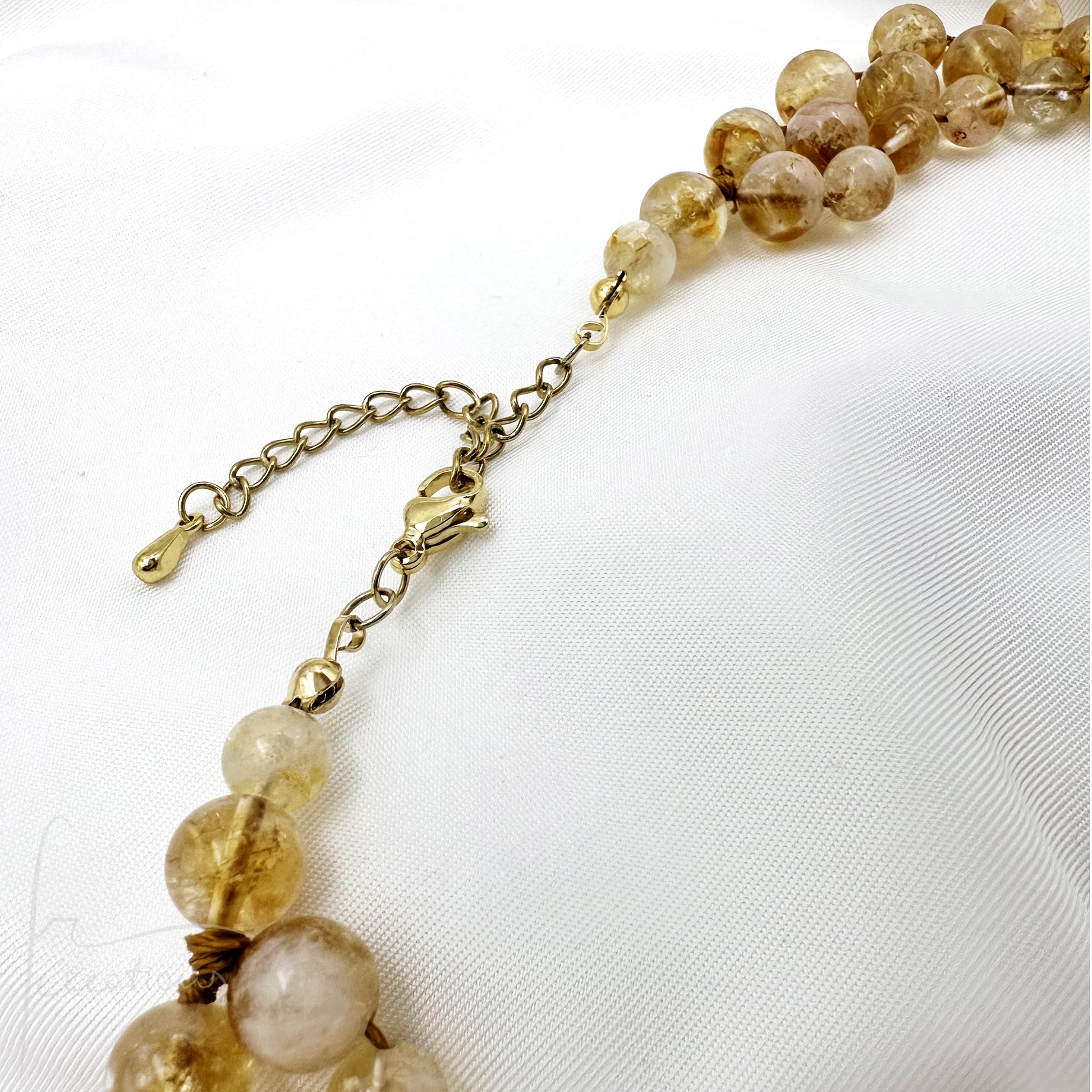 Collana Alexandra Medium in tessitura Con Quarzo Citrino