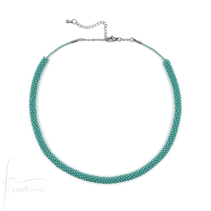 Girocollo Snake artigianale intrecciato a mano con perline