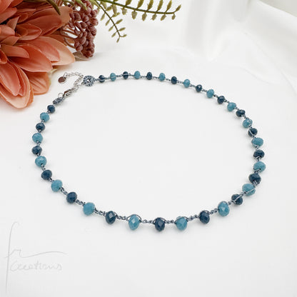 Girocollo uncinetto e cristalli Febe