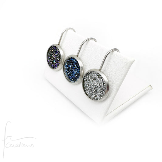 Orecchino Pendente in acciaio inox impreziosito con Cristali di Swarovski