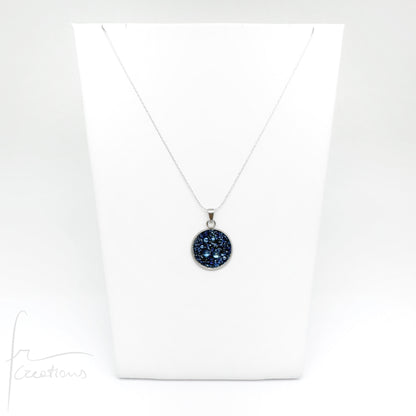 Collana in acciaio e pendente con Cristalli Austriaci Originali
