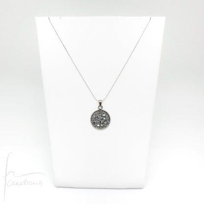 Collana in acciaio e pendente con Cristalli Austriaci Originali