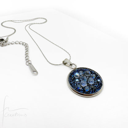 Collana in acciaio e pendente con Cristalli Austriaci Originali