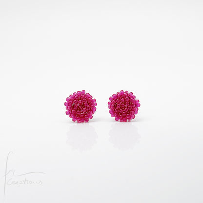 Orecchini Bon Bon MAXI a lobo con perline in vetro e perno in acciaio inox