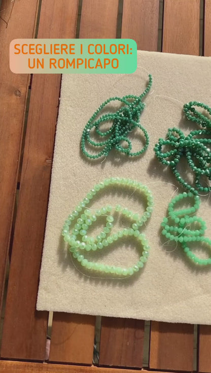 Alexandra Necklace Shades of Green (unique piece)