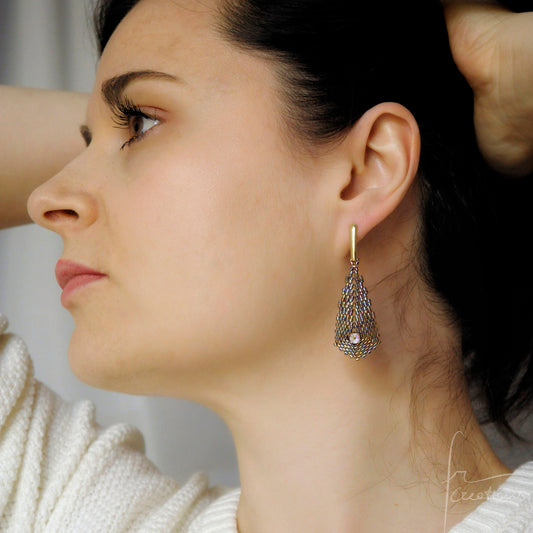 Orecchini Petali con Cristalli di Swarovski