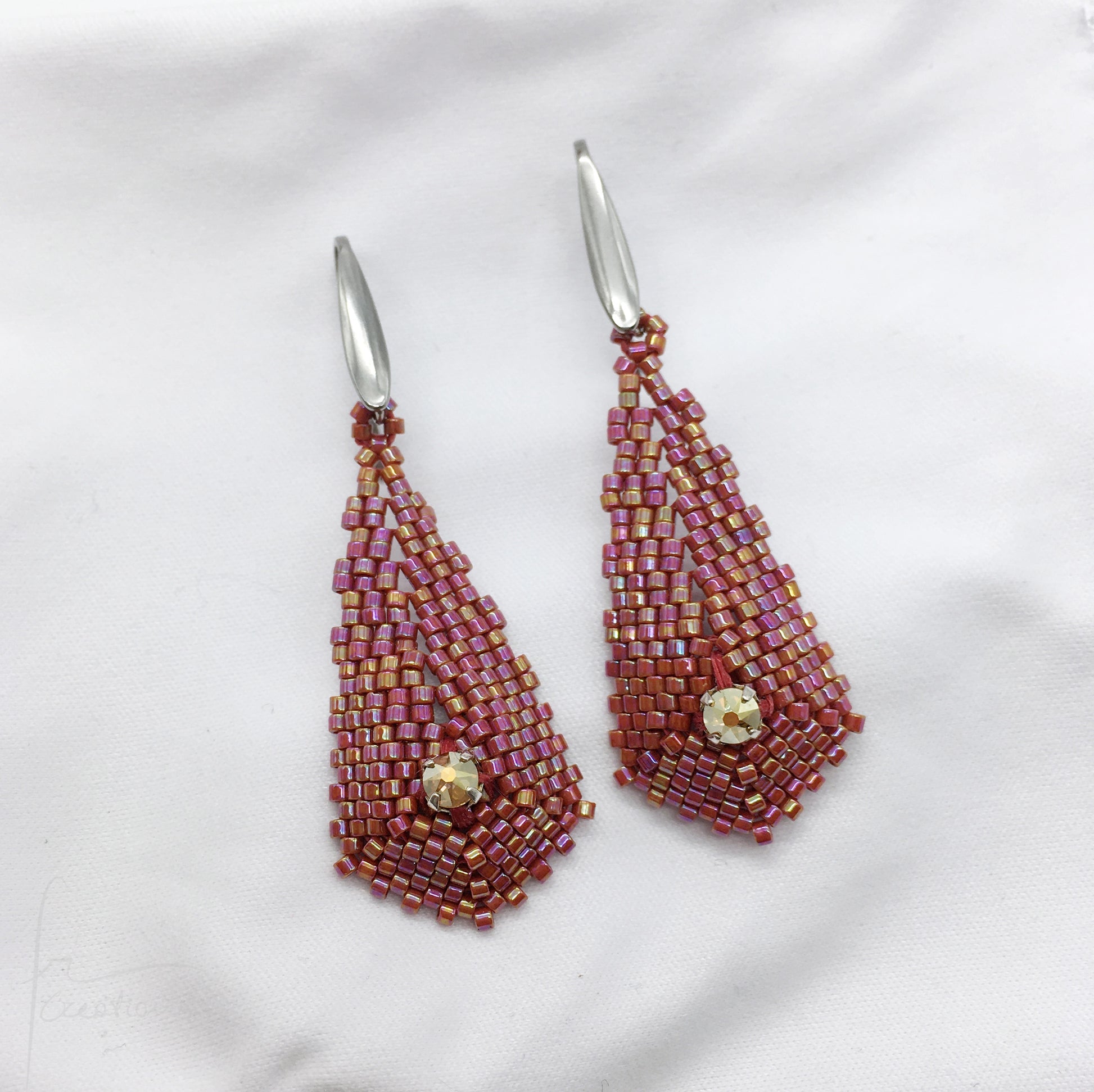 Orecchini Petali con Cristalli di Swarovski