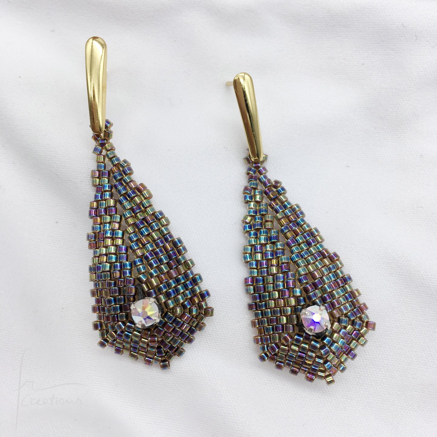 Orecchini Petali con Cristalli di Swarovski