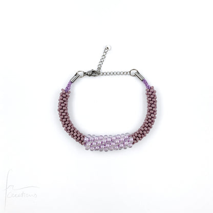 Bracciali semirigidi Snake Duo intrecciati a mano con perline